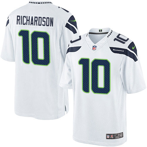 Men's Limited Paul Richardson Nike Jersey White Road - #10 NFL Seattle Seahawks